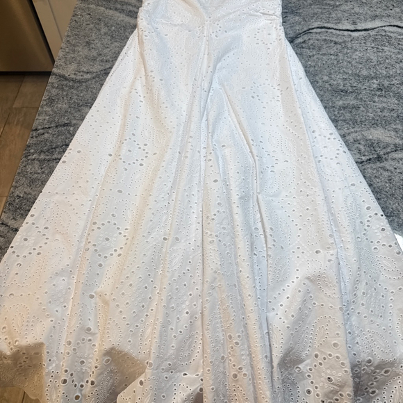 Veronica Beard Aven White Eyelet Midi Dress - Picture 8 of 11